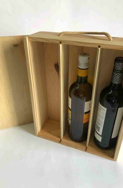 Caja de vino madera