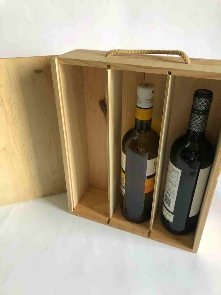 caja de madera ecológica para vinos